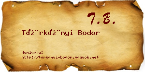 Tárkányi Bodor névjegykártya